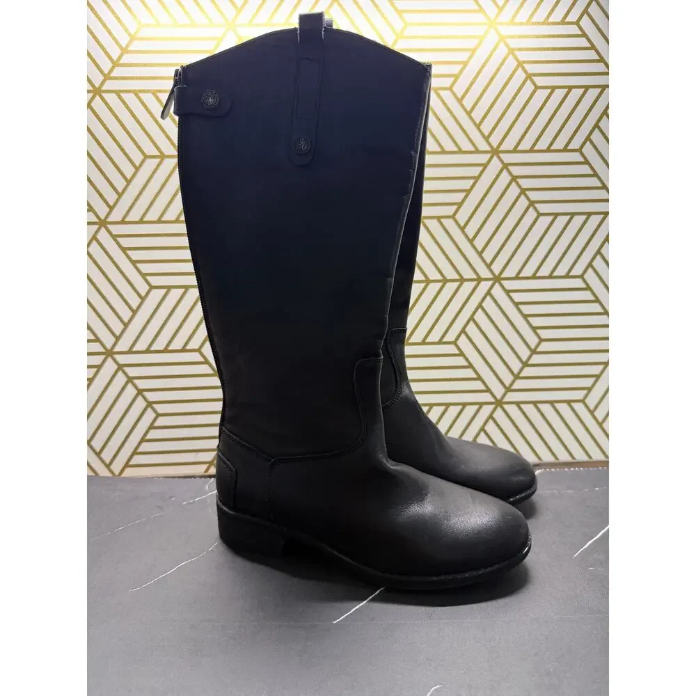 Sam Edelman Penny Girls Leather Black Boots | Size 3